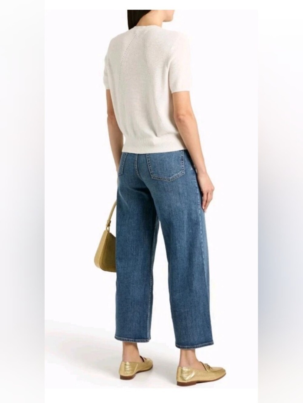 Rag & Bone New York Serena Crop Jeans Wide Leg Medium Stretch Size 28 Women's - Picture 2 of 12